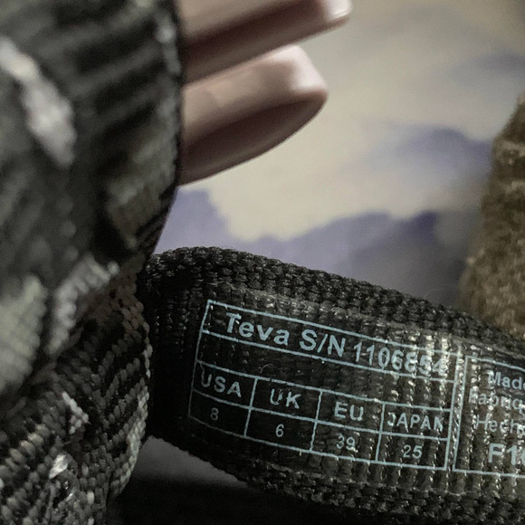 Teva 8 Dorado Canyon Black Iris Gladiator Sports Water Sandals Outdoors Tribal - Picture 12 of 12